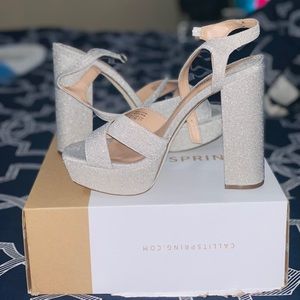 Silver Chunky Heels